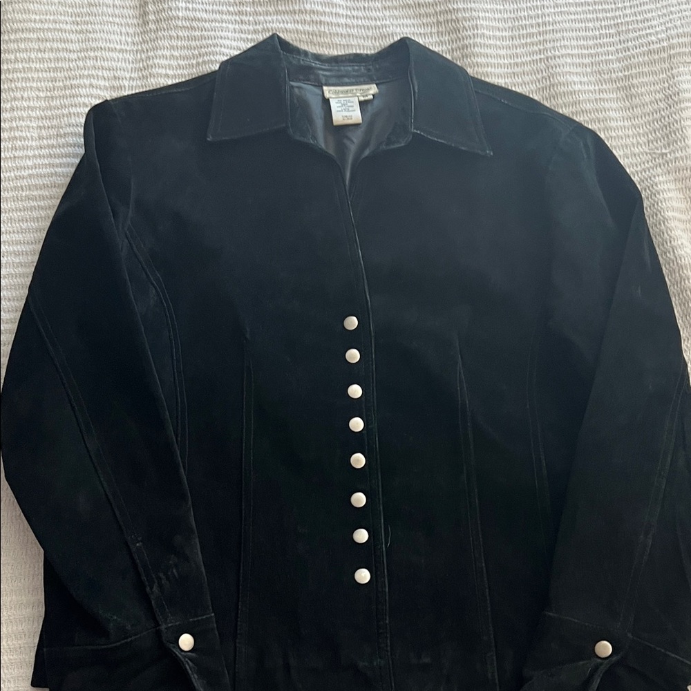 Coldwater Creek Black Suede Women's Jacket